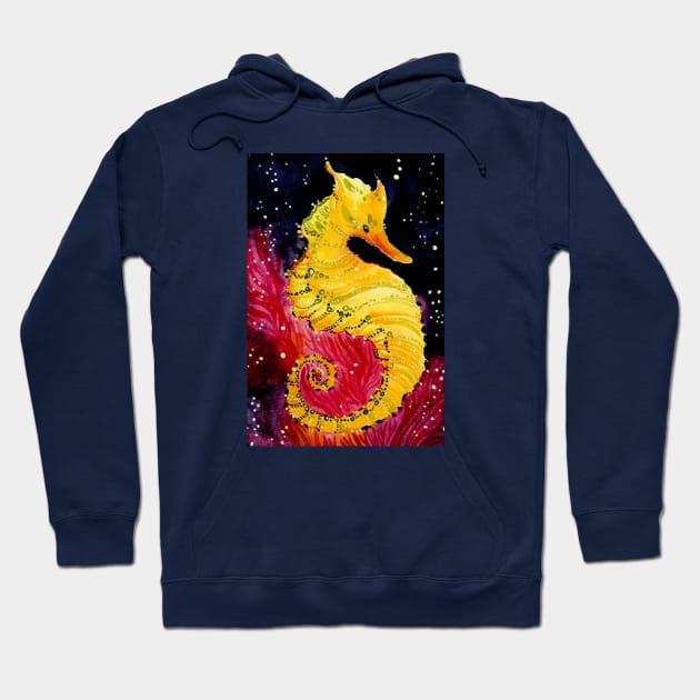 Gold Seahorse Hoodie by Alina Chau